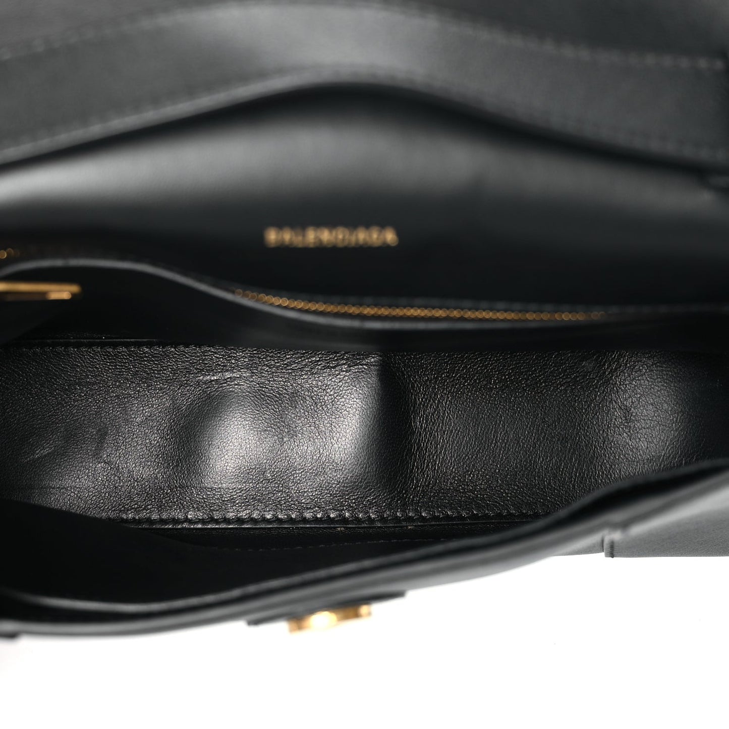 Semi Shiny Smooth Calfskin Small Downtown Shoulder Bag Black