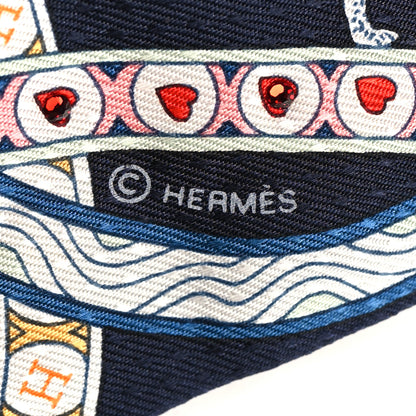 Hermes Silk Dame de Coeur Twilly Black Rouge Or 4 of 4