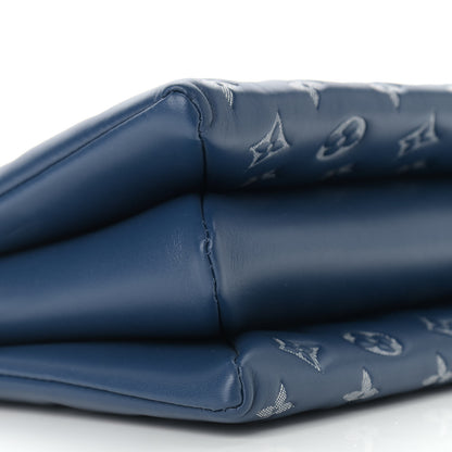 Louis Vuitton Lambskin Embossed Monogram Coussin PM Denim Blue 8 of 10