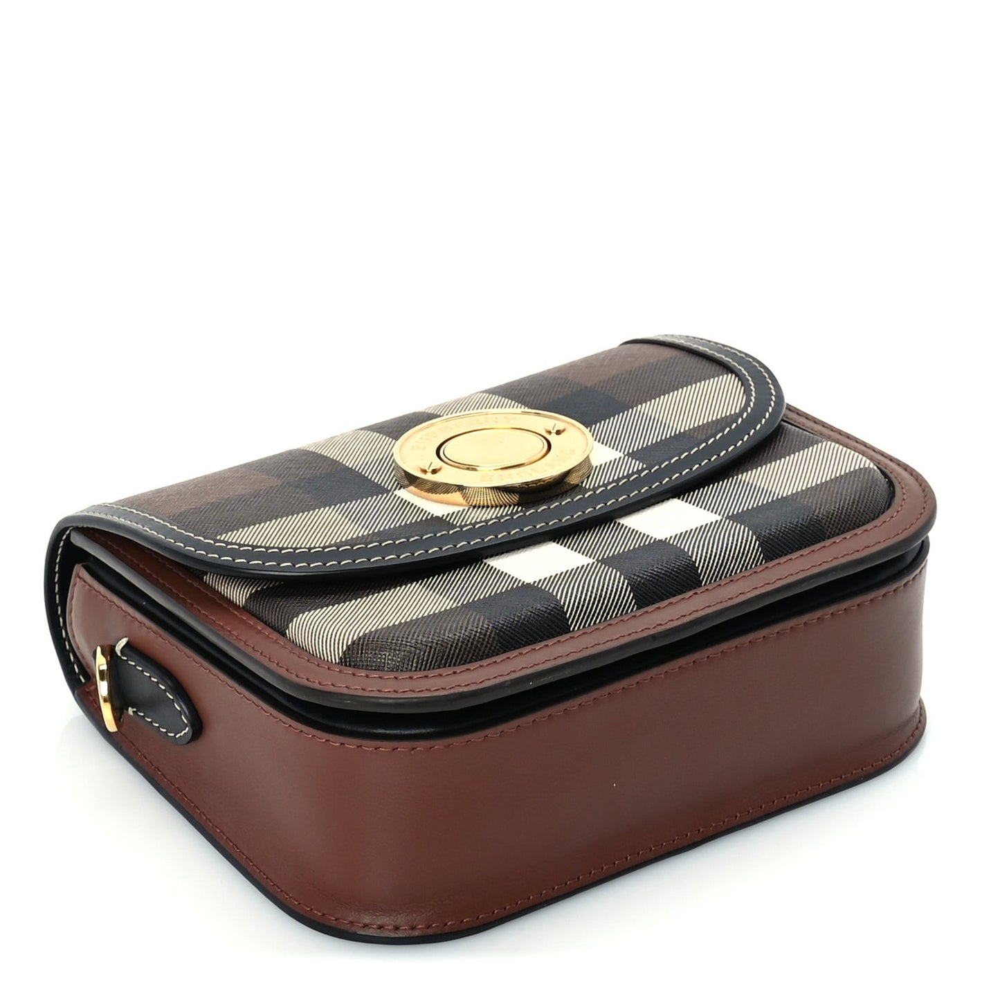 Calfskin Check Small Elizabeth Bag Brown