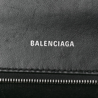 Balenciaga Grained Calfskin Small Hourglass Top Handle Bag Black 6 of 11