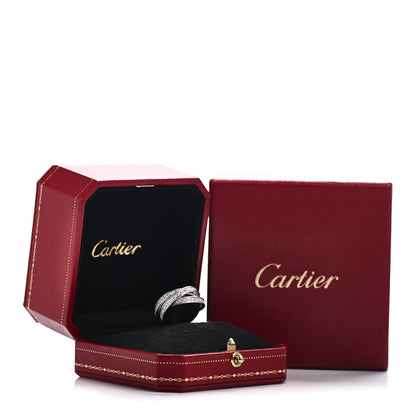 Cartier 18K White Gold Diamond Trinity Ring 51 5.75 5 of 5