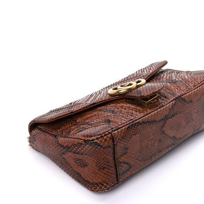 Gucci Python Matelasse Small GG Marmont Shoulder Bag Brown 7 of 8