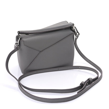 Loewe Soft Grained Calfskin Mini Puzzle Edge Bag Pearl Grey 2 of 8