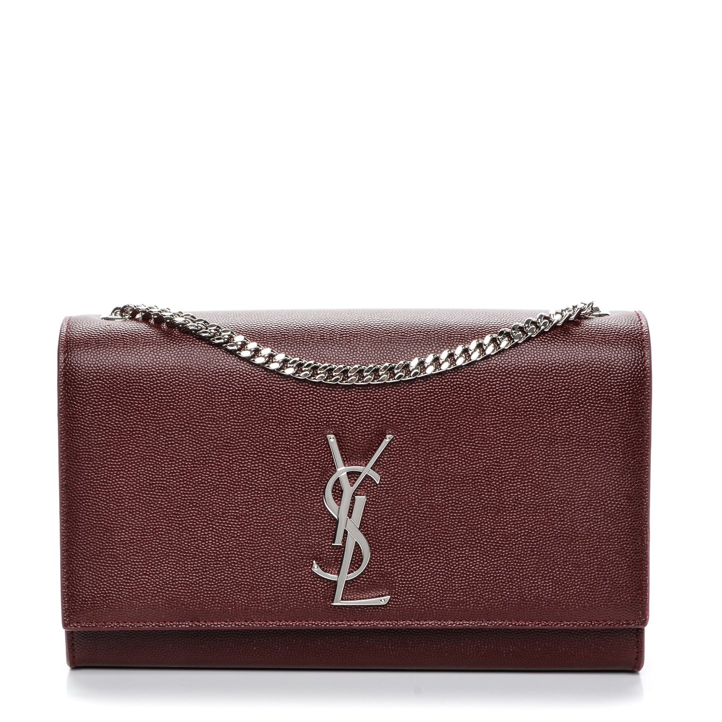Grain De Poudre Medium Monogram Kate Satchel Dark Red