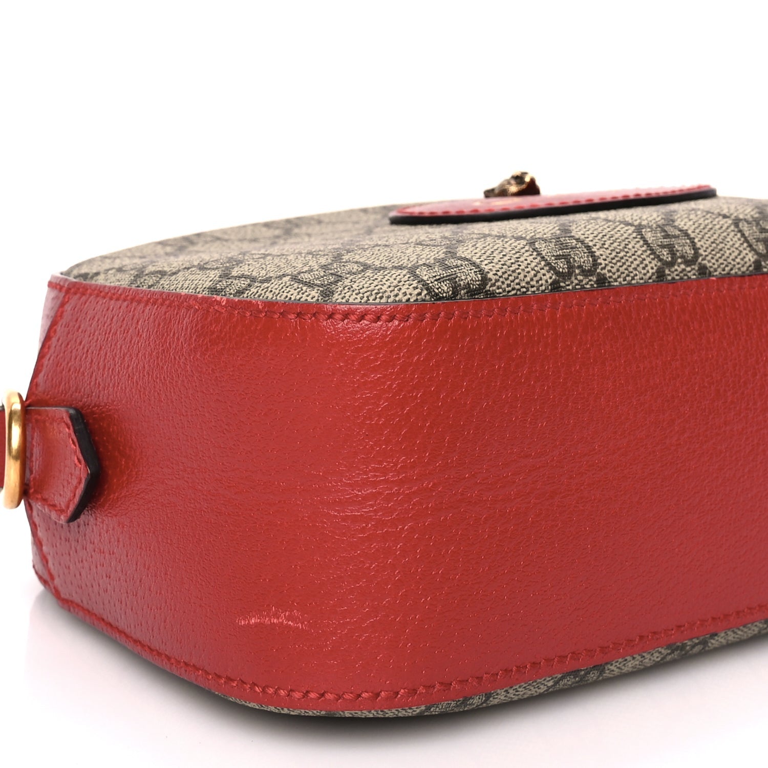 Gucci GG Supreme Monogram Web Neo Vintage Shoulder Bag Beige Red 8 of 10