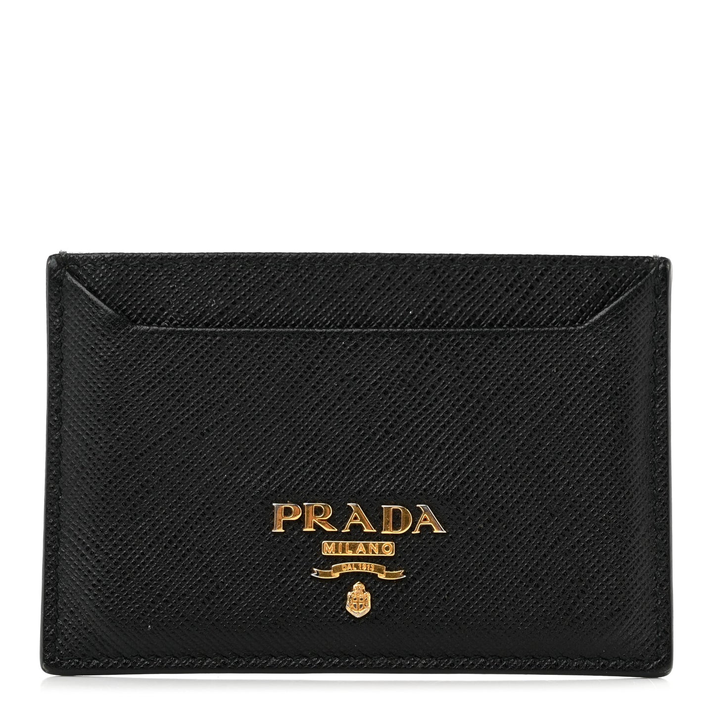 Saffiano Metal Card Case Black