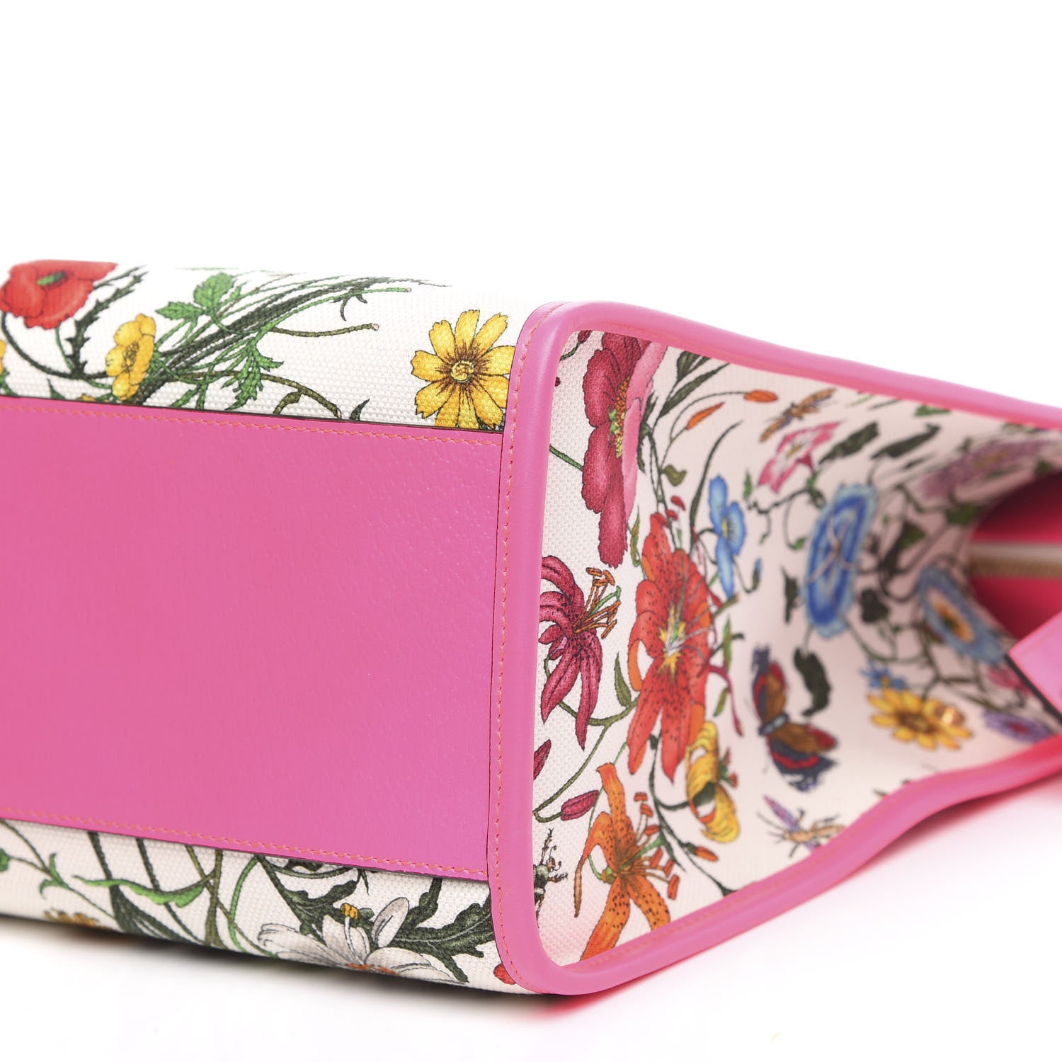 Gucci Canvas Large Flora Tote Pink Multicolor Fuchsia 9 of 9