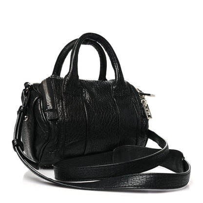 Alexander Wang Pebbled Lambskin Mini Rockie Black Rhodium Hardware 3 of 12