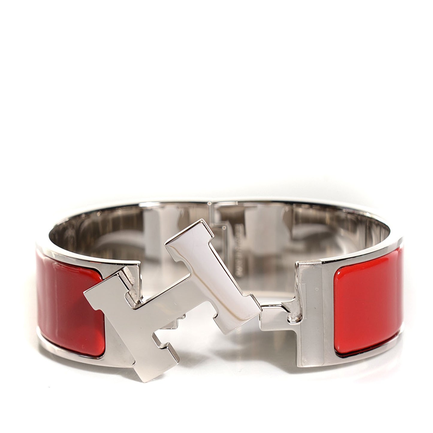 Enamel Wide Clic Clac H Bracelet PM Rouge Vif