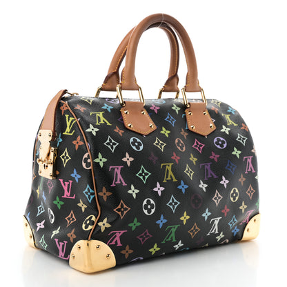 Louis Vuitton Monogram Multicolor Speedy 30 Black 3 of 10