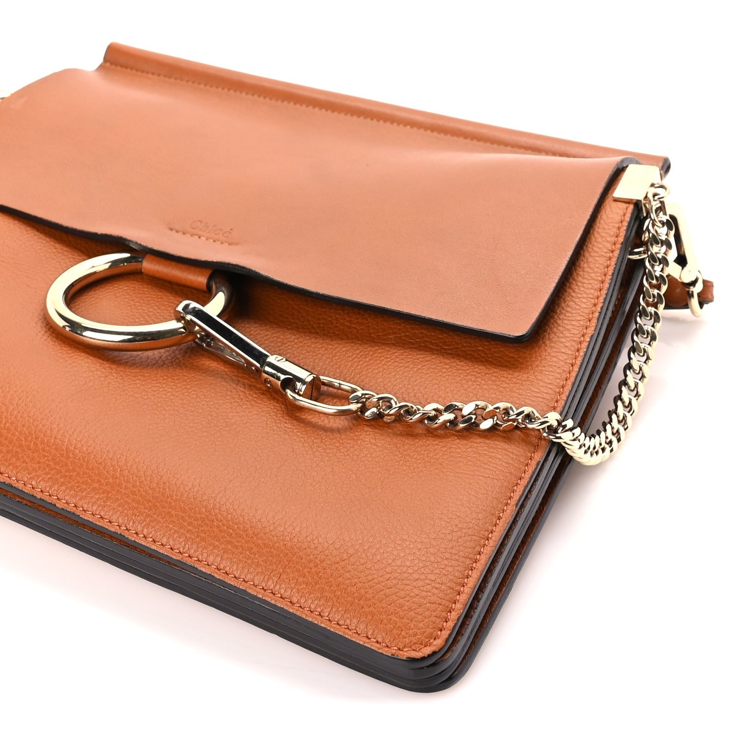 Chloe Calfskin Medium Faye Shoulder Bag  Caramel 8 of 8