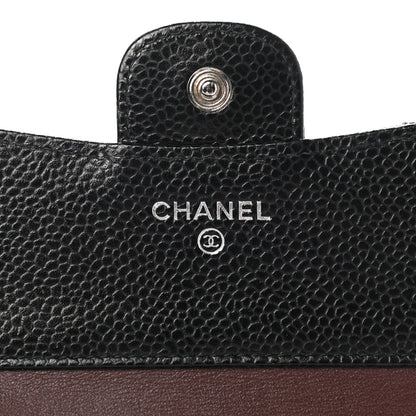 Chanel Caviar Quilted Compact Flap Wallet Black 6 of 8