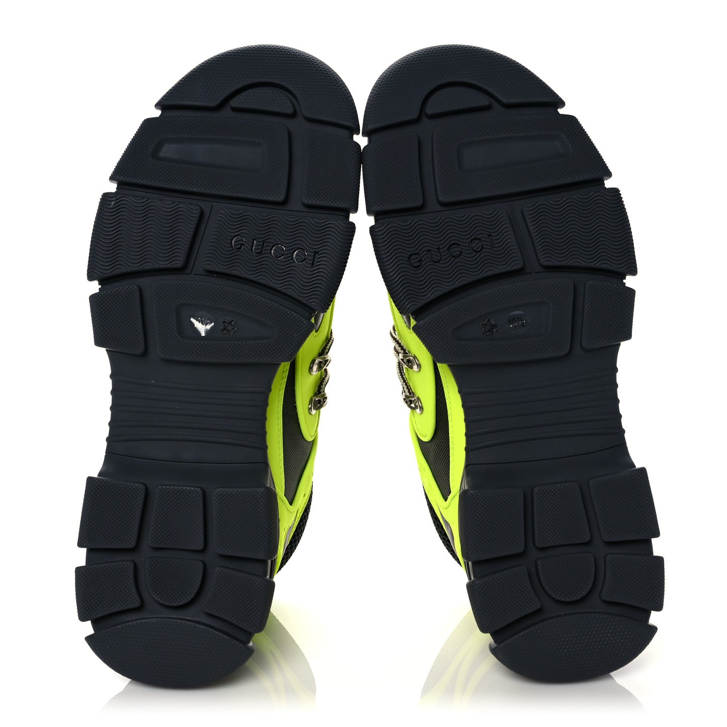 X SEGA Mesh Technical Canvas Calfskin Reflective Mens Flashtrek Sneakers 10.5 Neon Yellow Lotus