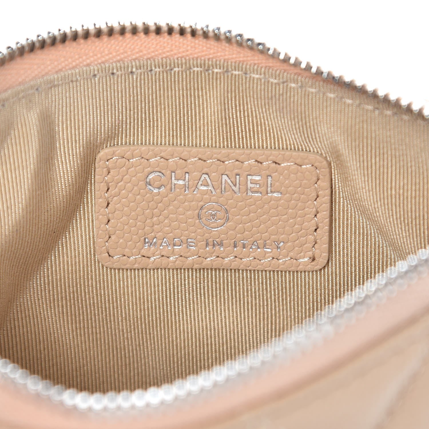 Chanel Caviar Quilted Small Cosmetic Case Beige 6 of 10