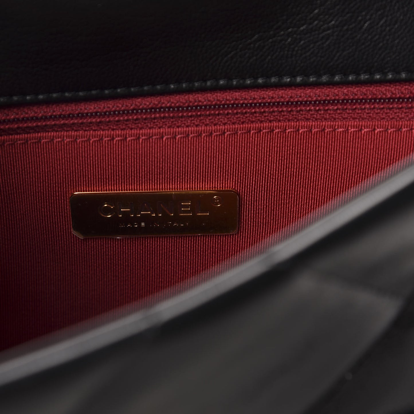 Lambskin Quilted Medium 19 Flap Black