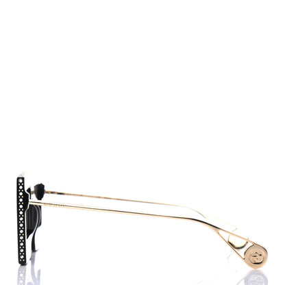 Gucci Acetate Crystal Mask-Frame Sunglasses GG0431S Black 3 of 4