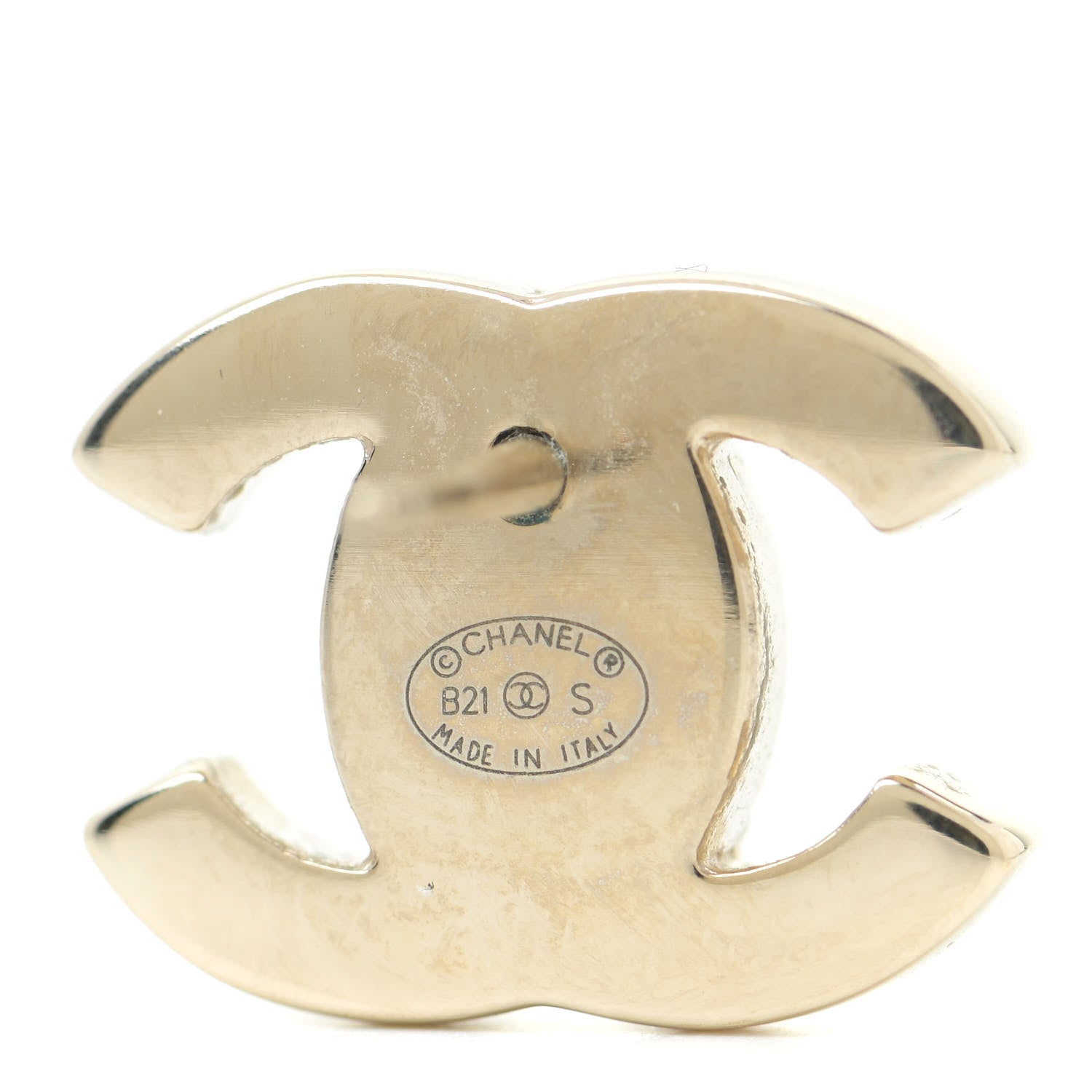 Chanel Metal CC Turnlock Earrings Gold 4 of 5