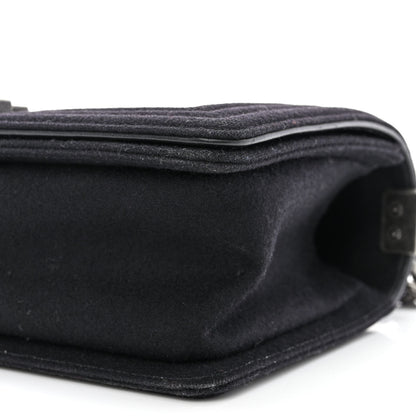 Chanel Wool Lambskin Embroidered Mosaic Medium Boy Flap Black 10 of 10