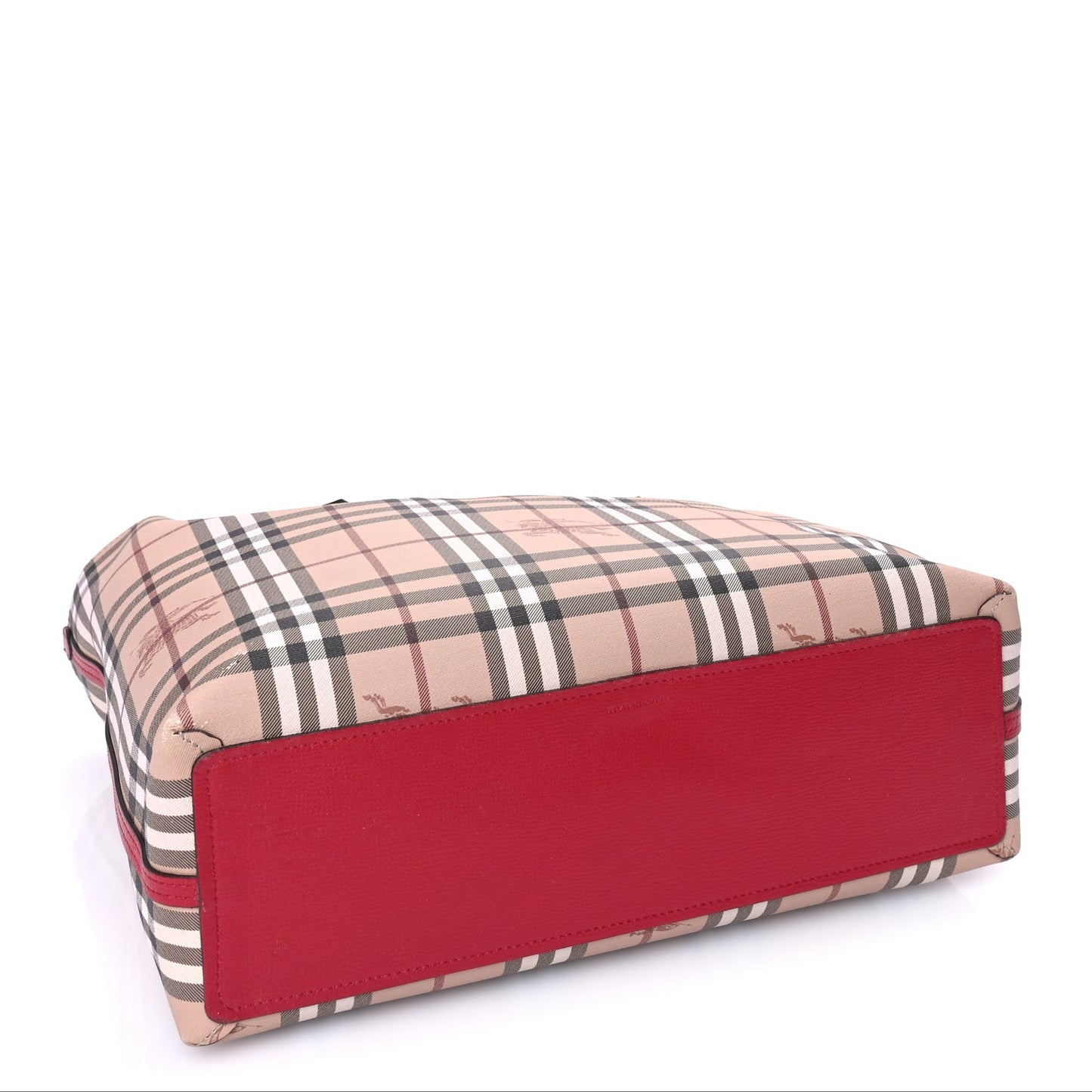 Haymarket Check Medium Reversible Tote  Poppy Red