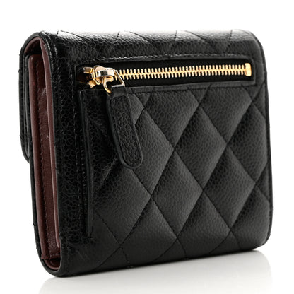 Chanel Caviar Quilted Compact Flap Wallet Black 3 of 9