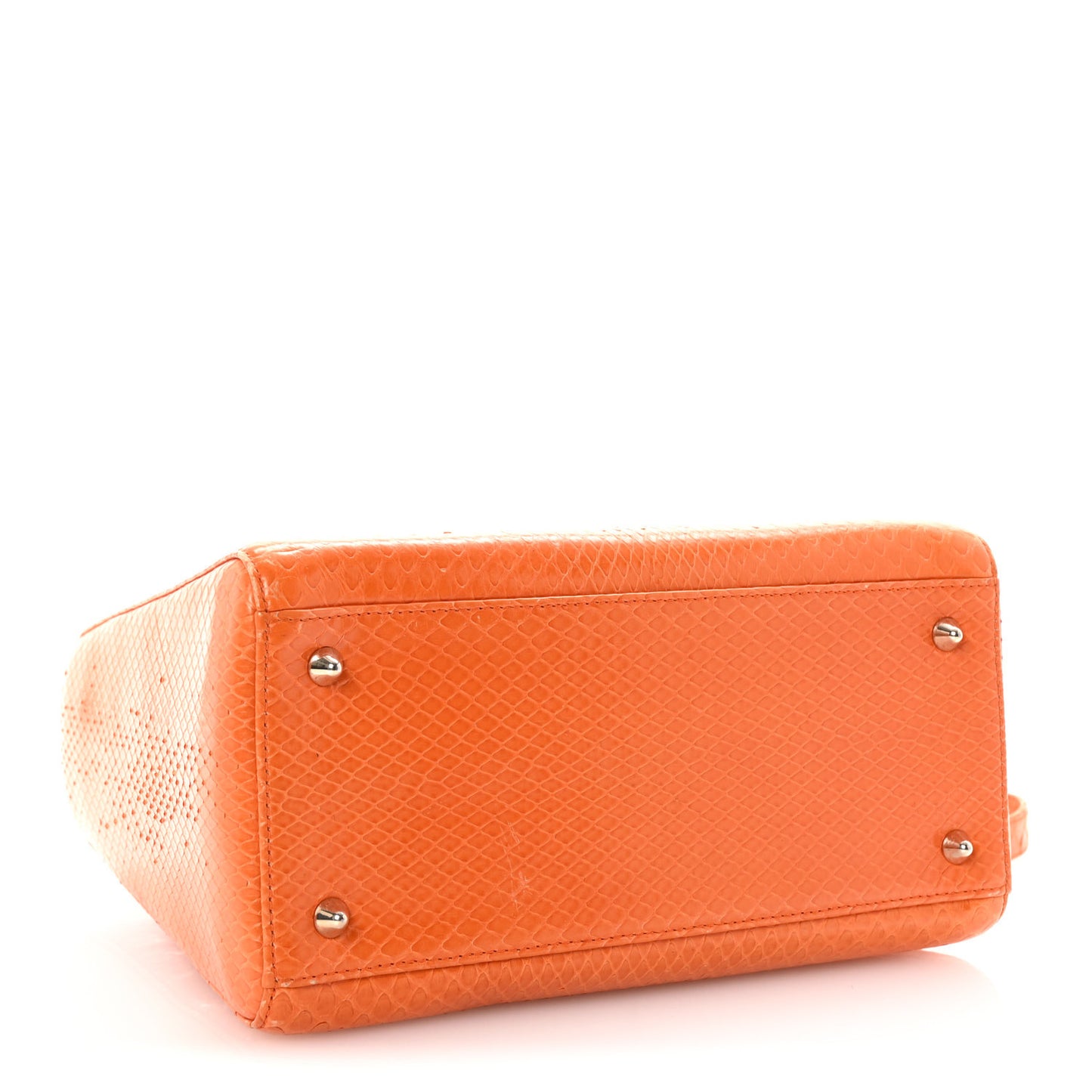 Snakeskin Medium Lady Dior Orange
