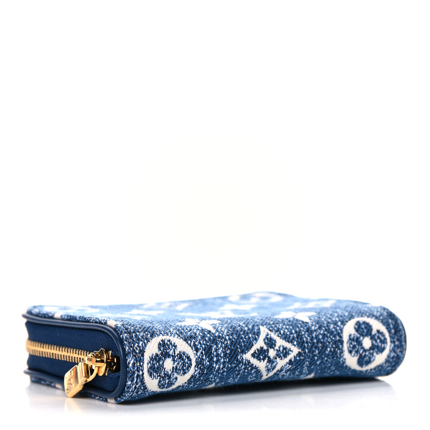 Louis Vuitton Denim Monogram Jacquard Zippy Coin Purse Bleu 4 of 9