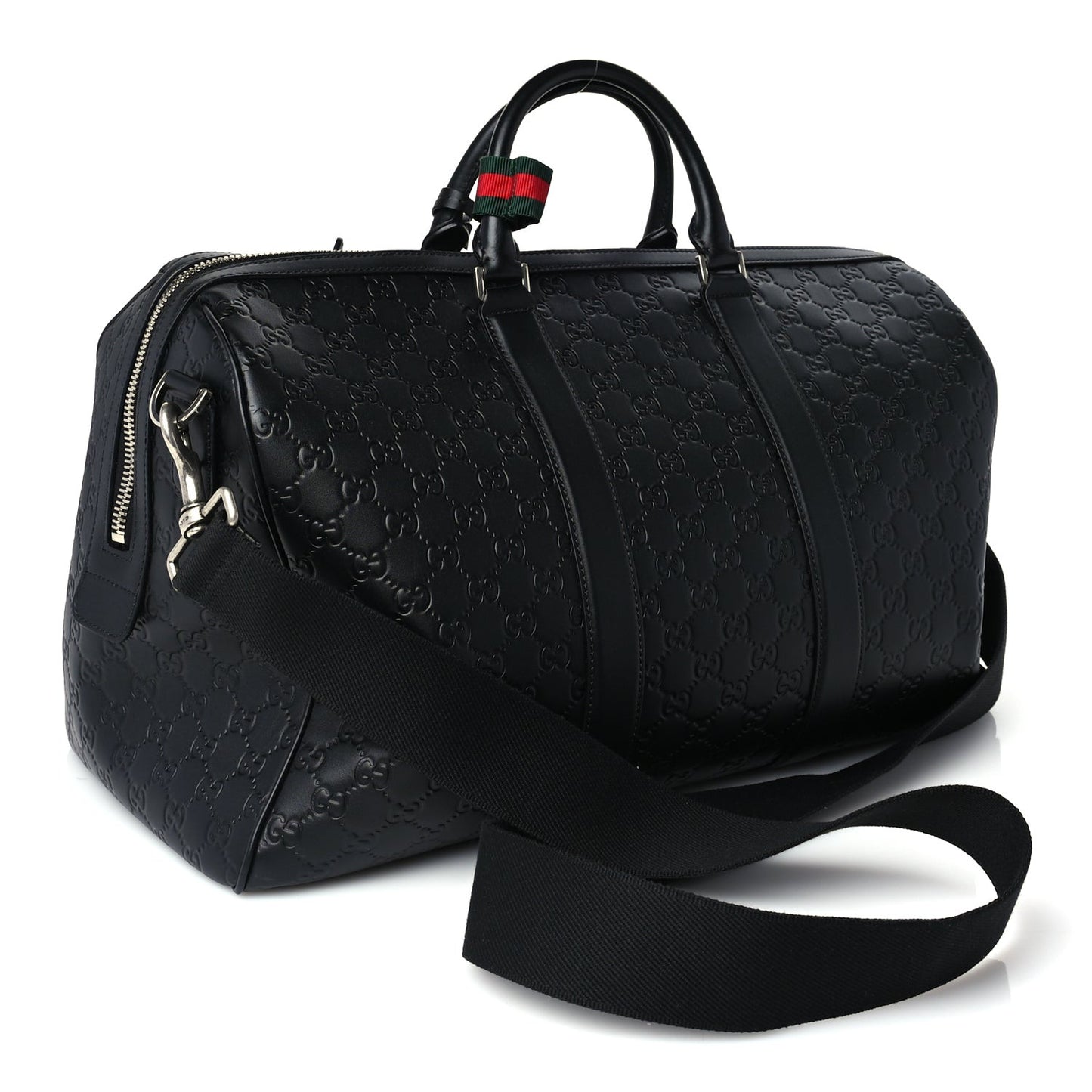 ssima GG Emblem Medium Duffle Bag Black Black