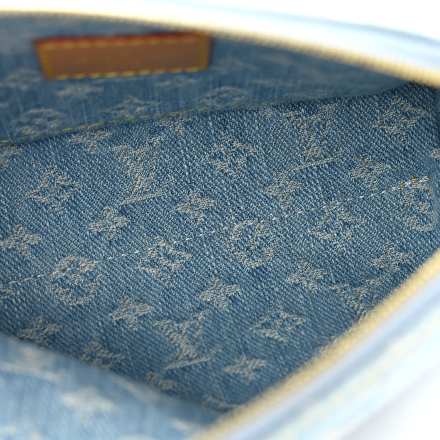 Louis Vuitton Monogram Denim Cosmetic Pouch PM Blue 5 of 8