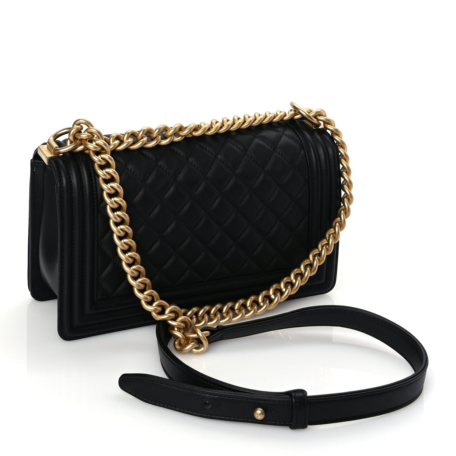 Chanel Calfskin Quilted Medium Boy Flap Black 2 of 9
