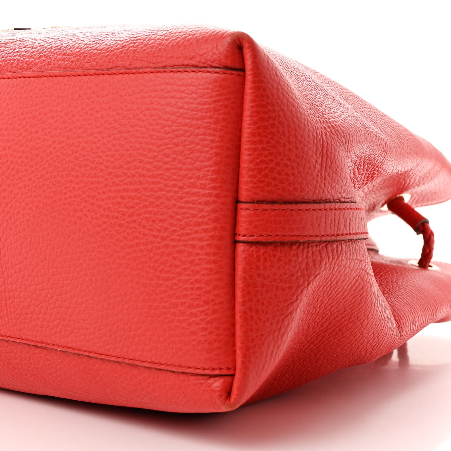 Calfskin Large Gifford Braided Handle Tote Sporting Red