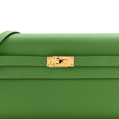 Hermes Epsom Kelly Wallet To Go Vert Yucca 8 of 13