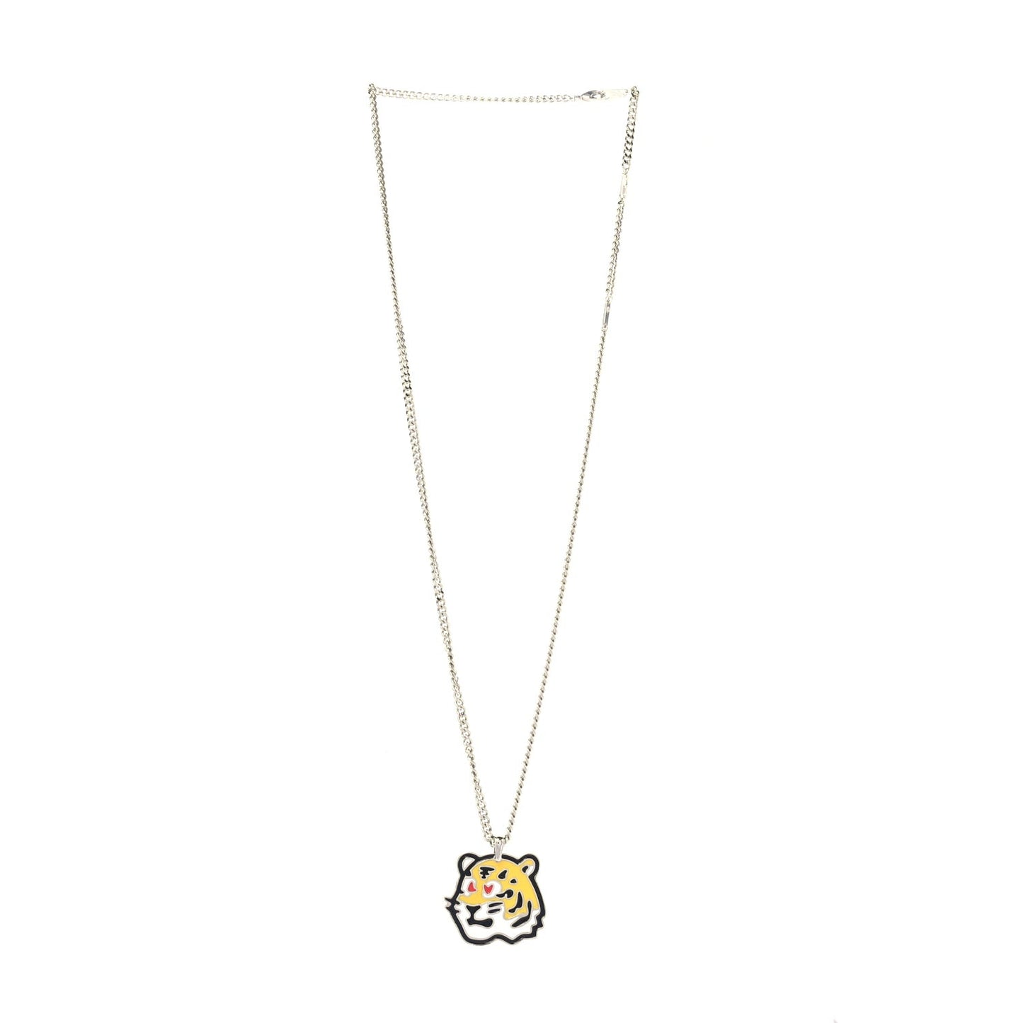 X NIGO Metal Enamel Tiger Pendant Necklace