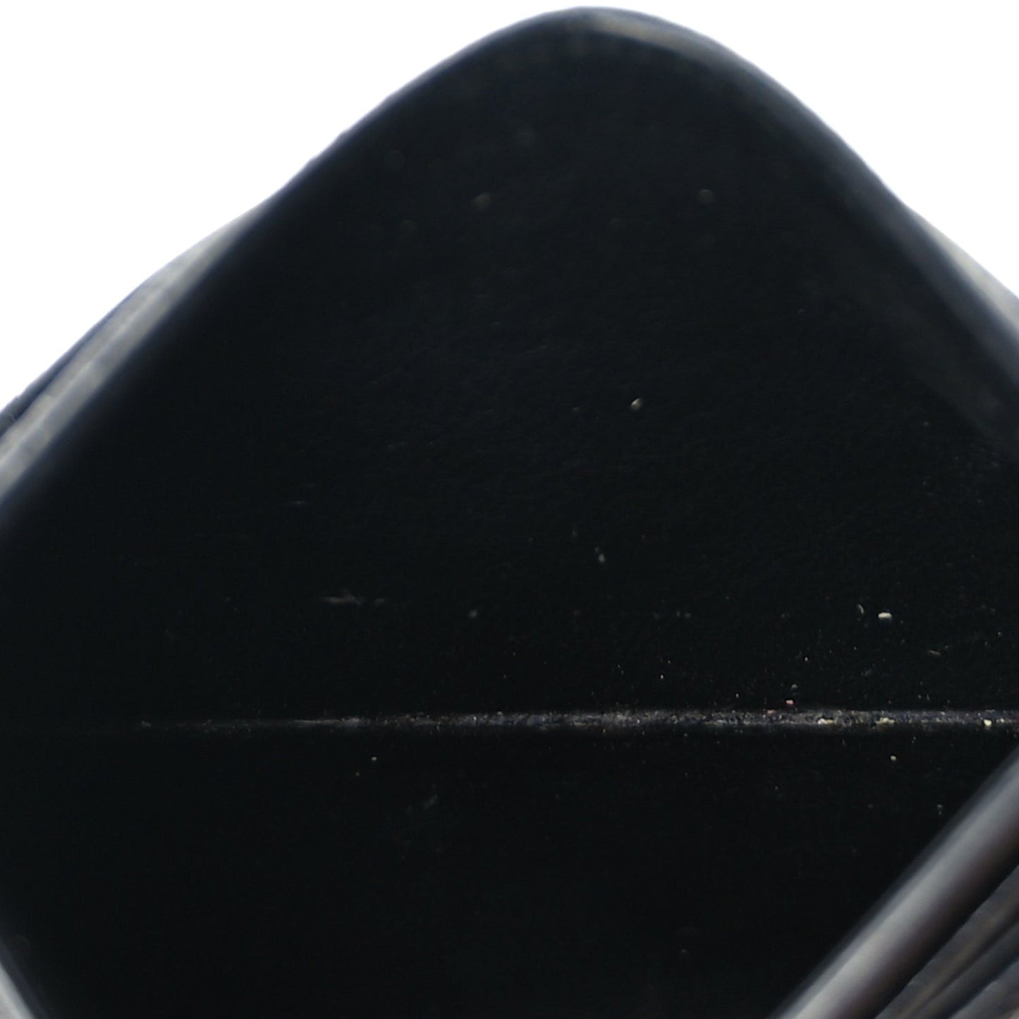 Grain De Poudre Matelasse Chevron Monogram Credit Card Case  Black