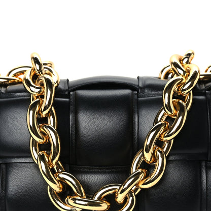 Bottega Veneta Lambskin Maxi Intreccio Padded Chain Cassette Crossbody Bag Black 6 of 8