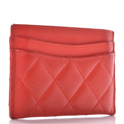 Chanel Lambskin Quilted Card Holder Red 3 of 12