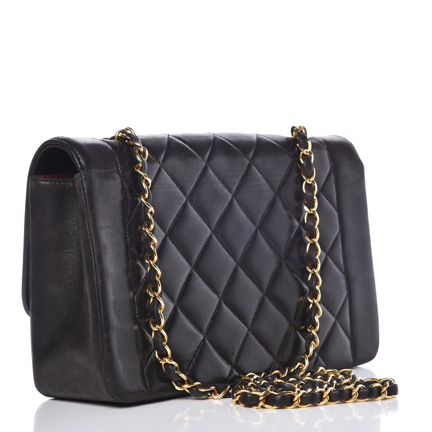 Chanel Lambskin Quilted Medium Single Flap Black 3 of 9