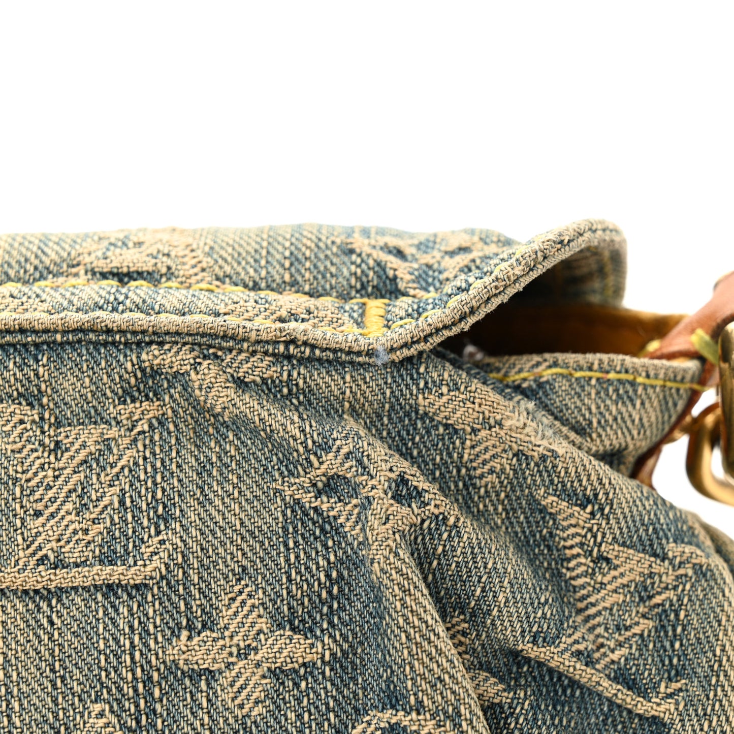 Monogram Denim Mini Pleaty Blue