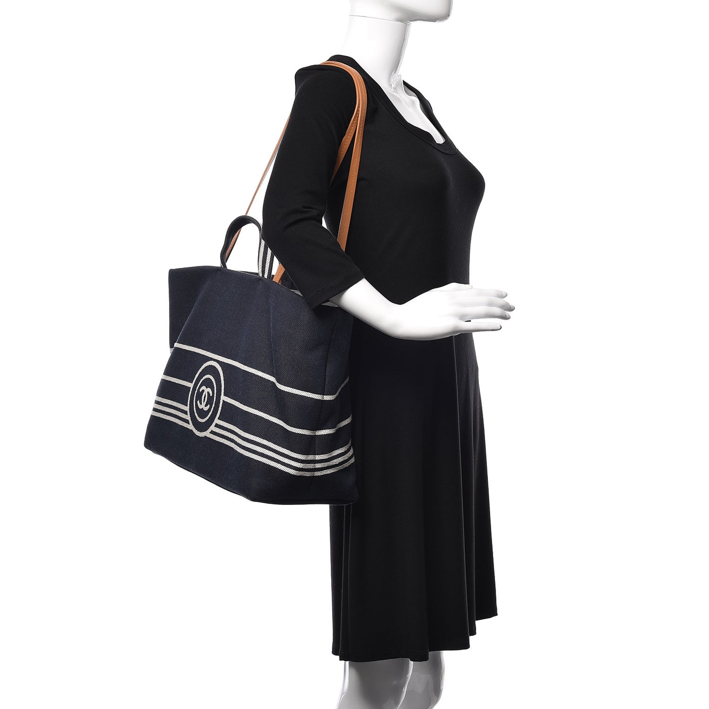 Denim Large Shopping Tote Blue