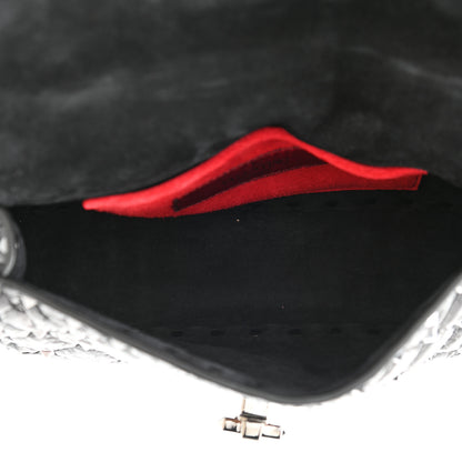 Valentino Garavani Craquele Nappa Small Rockstud Spike Shoulder Bag Black 5 of 8