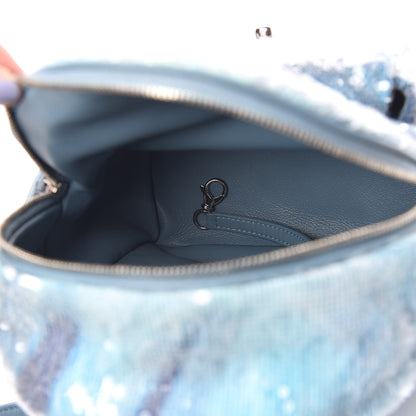 Chanel Sequin Tri-color Waterfall Backpack Light Blue 5 of 10