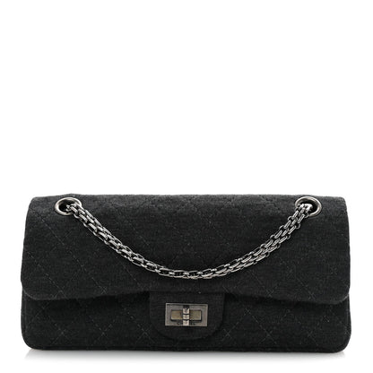 Chanel Jersey Quilted 2.55 Reissue East West Flap Dark Grey 1 of 7