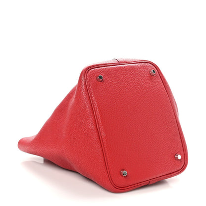 Hermes Taurillon Clemence Picotin Lock 22 MM Rouge Vif 4 of 7