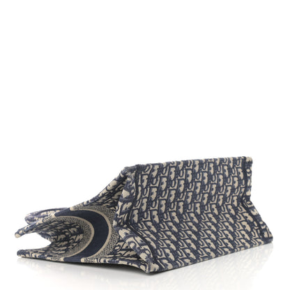 Christian Dior Oblique Medium Book Tote Blue Multicolor 4 of 12