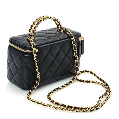 Chanel Lambskin Quilted 19 Pick Me Up Vanity Case  Black 2 of 9