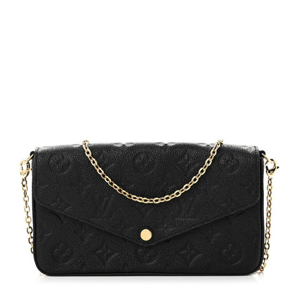 Louis Vuitton Empreinte Pochette Felicie Chain Wallet Black 1 of 7