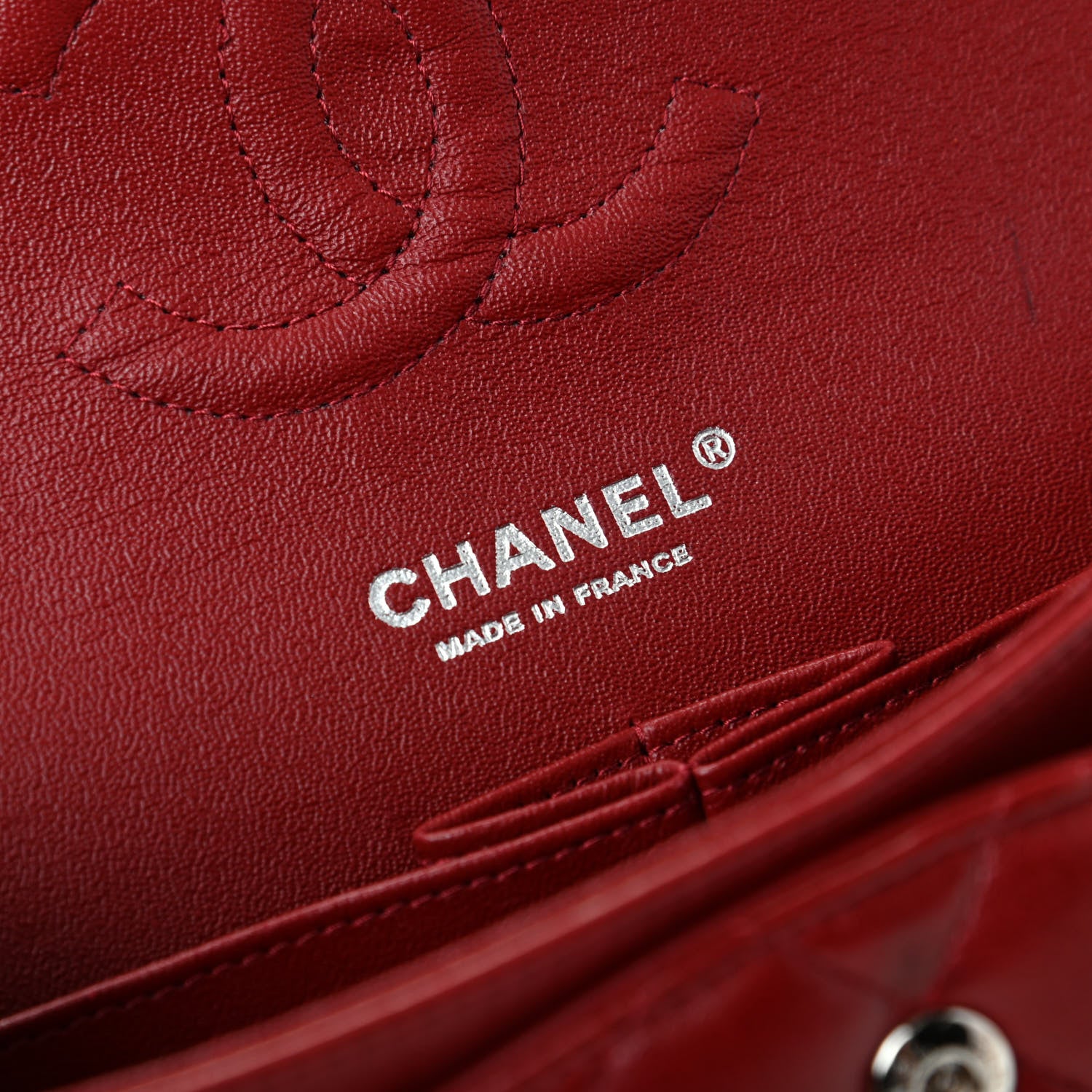 Chanel Lambskin Quilted Medium Double Flap Red 8 of 11