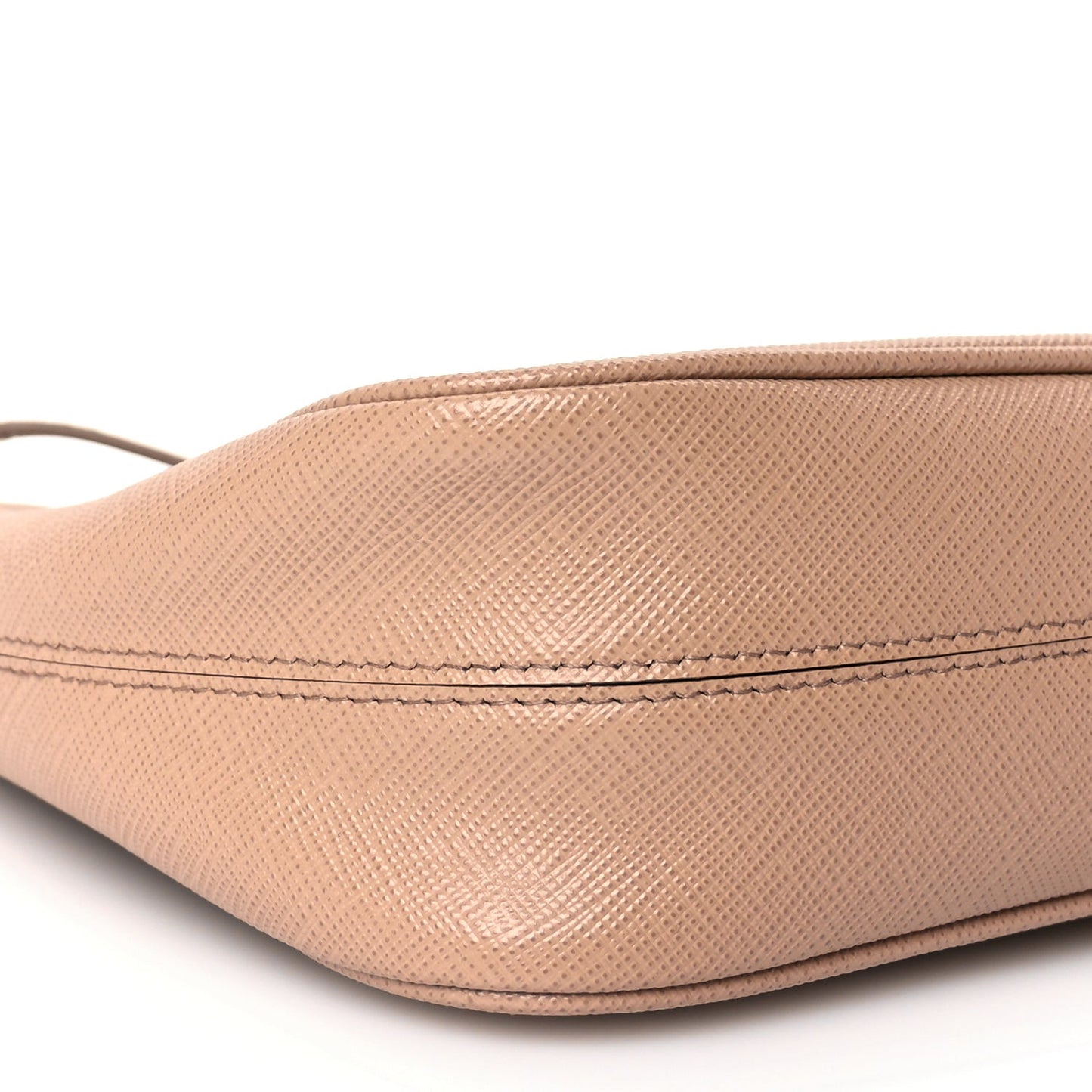 Saffiano Lux Re-Edition Mini Shoulder Bag Cammeo