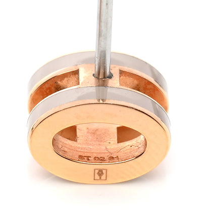 Hermes Rose Gold Lacquered Mini Pop H Earrings Marron Glace 4 of 6