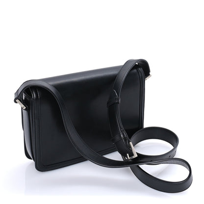 Saint Laurent Box Calfskin Monogram Medium Solferino Satchel  Black 2 of 7